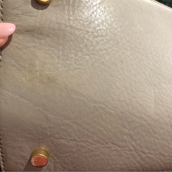 Kate Spade Saturday Handbag "The A Satchel" Detachable Straps Light Gray W OS - Picture 13 of 16